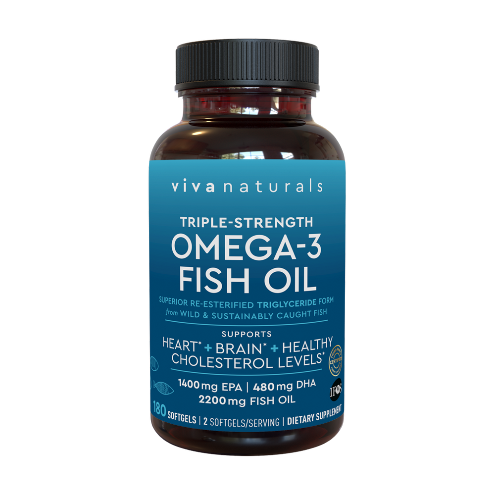 Viva Naturals Triple Strength Omega3 Fish Oil Labdoor