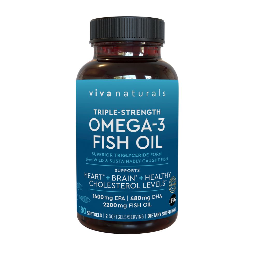 Viva Naturals Triple Strength Omega3 Fish Oil Labdoor