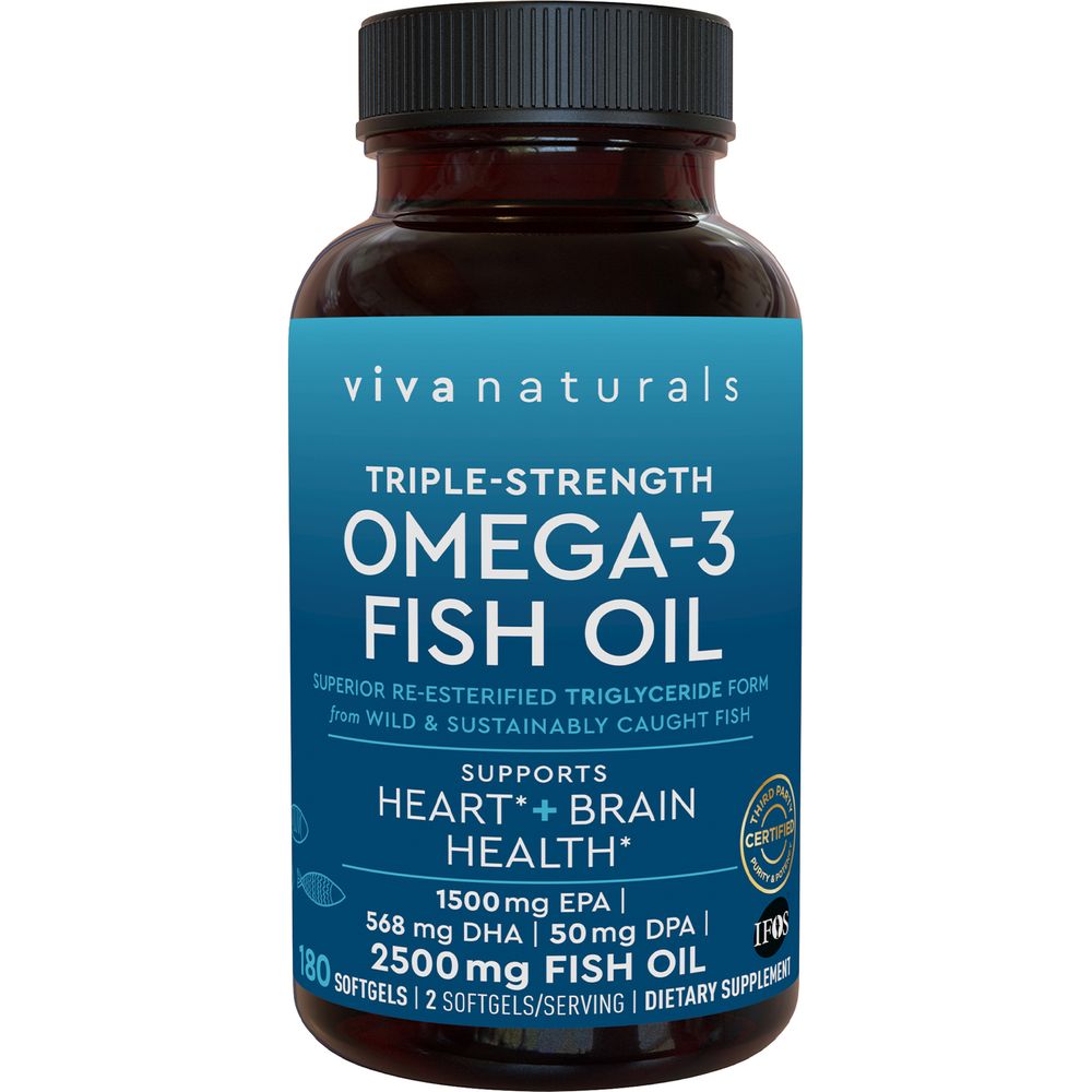 Viva Naturals Triple Strength Omega-3 Fish Oil - Labdoor